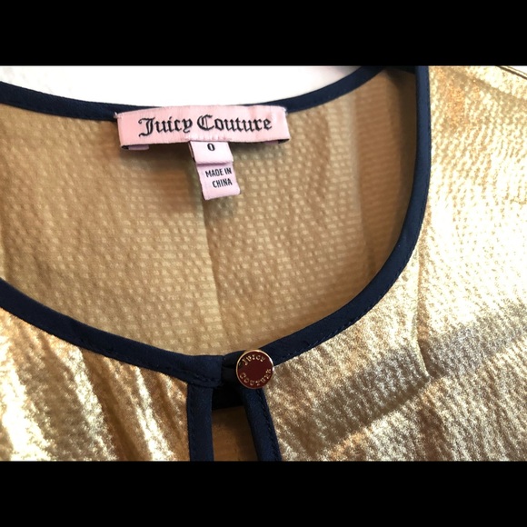 Juicy Couture hammered gold silk dress - Picture 5 of 7